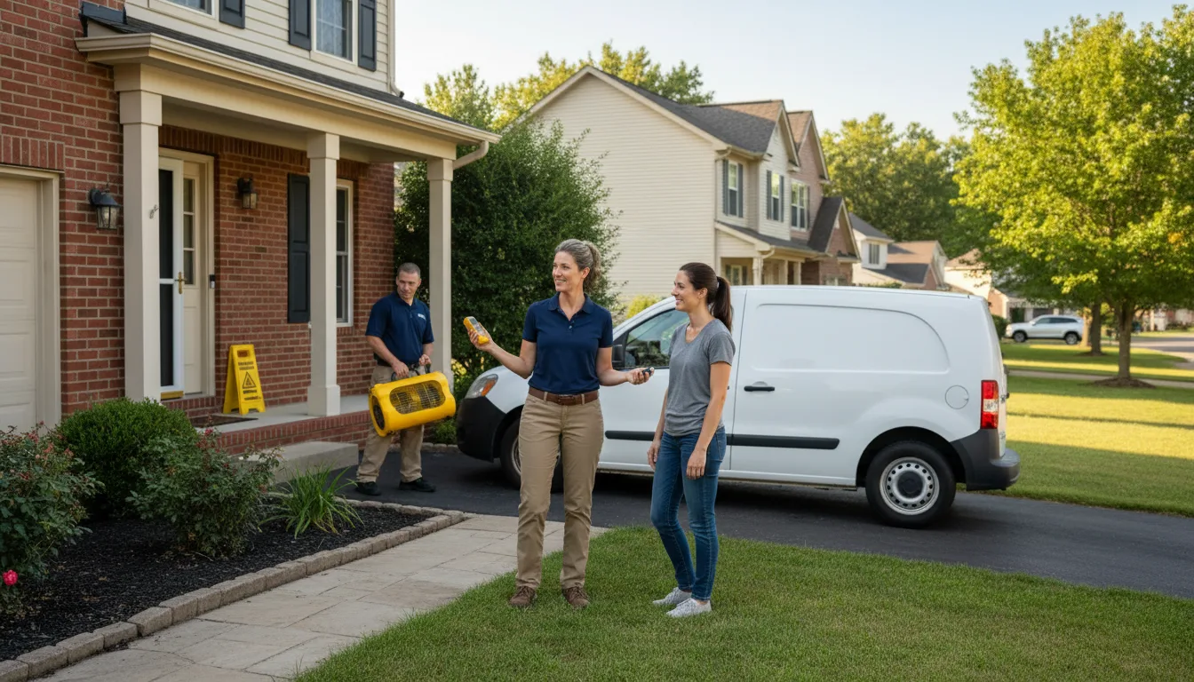 Residential water damage restoration in Dudley, PA